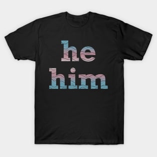 Trans Pride He Him Waves T-Shirt